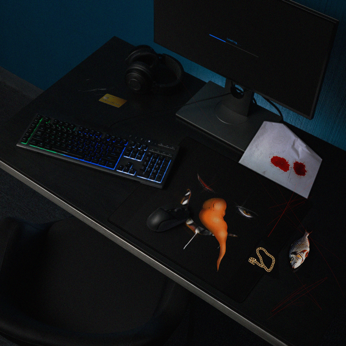 Shadowman gaming mouse pad by Tea Strazicic, view 4