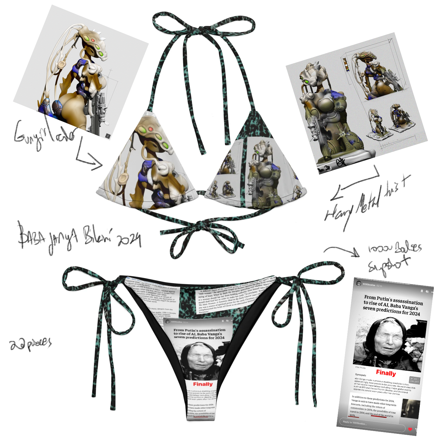 ARMAGEDDON BABA VANGA SCRAPBOOK BIKINI