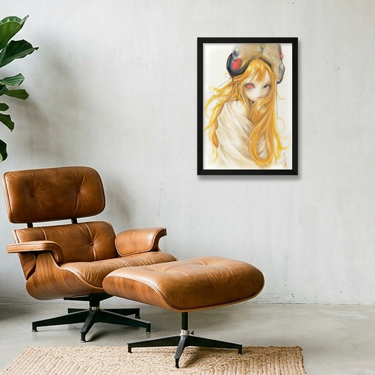 Goldengirl  — A3 (30×42cm, 12×17") Black Frame