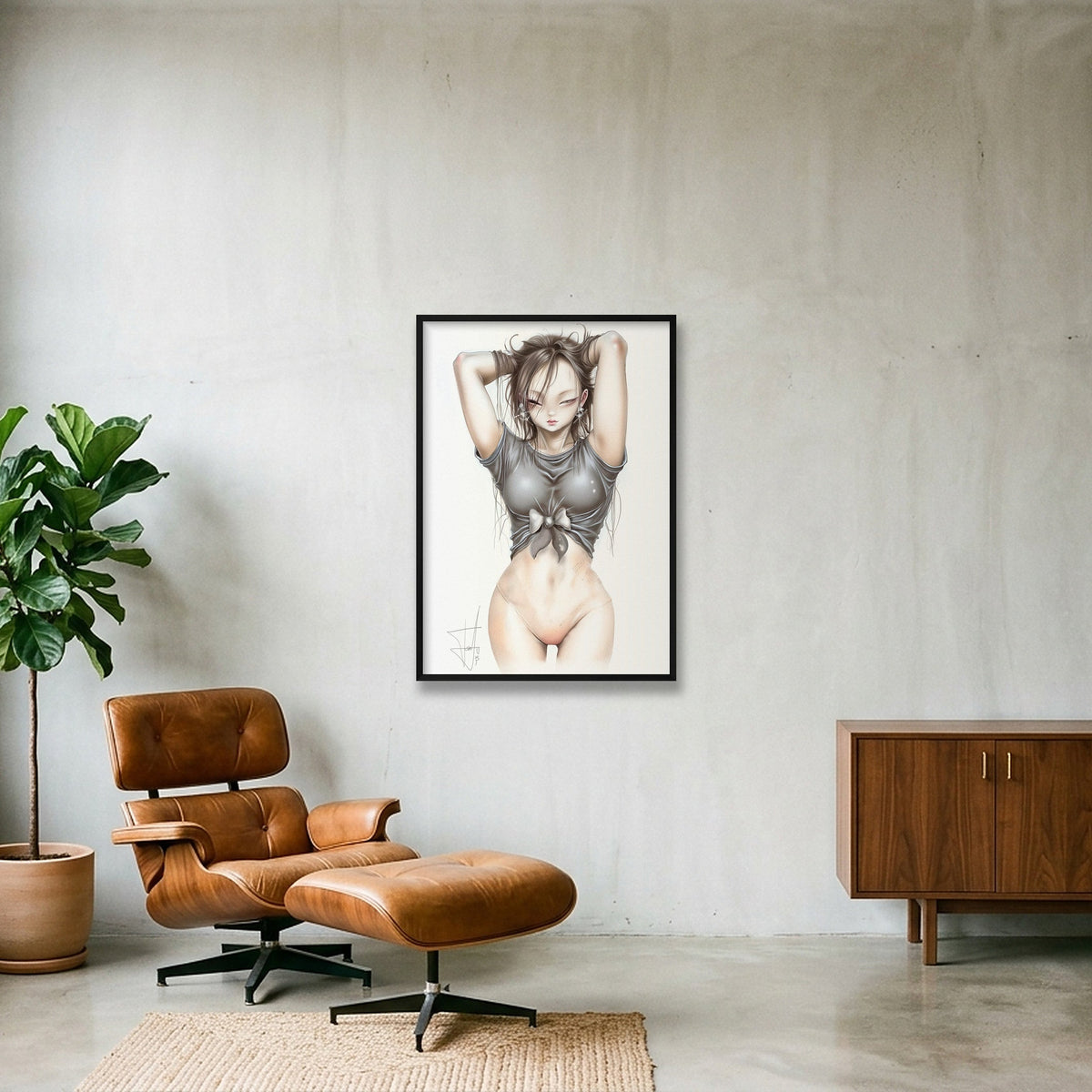 Kim Roling  — 70×100cm, 28×39" Black Frame