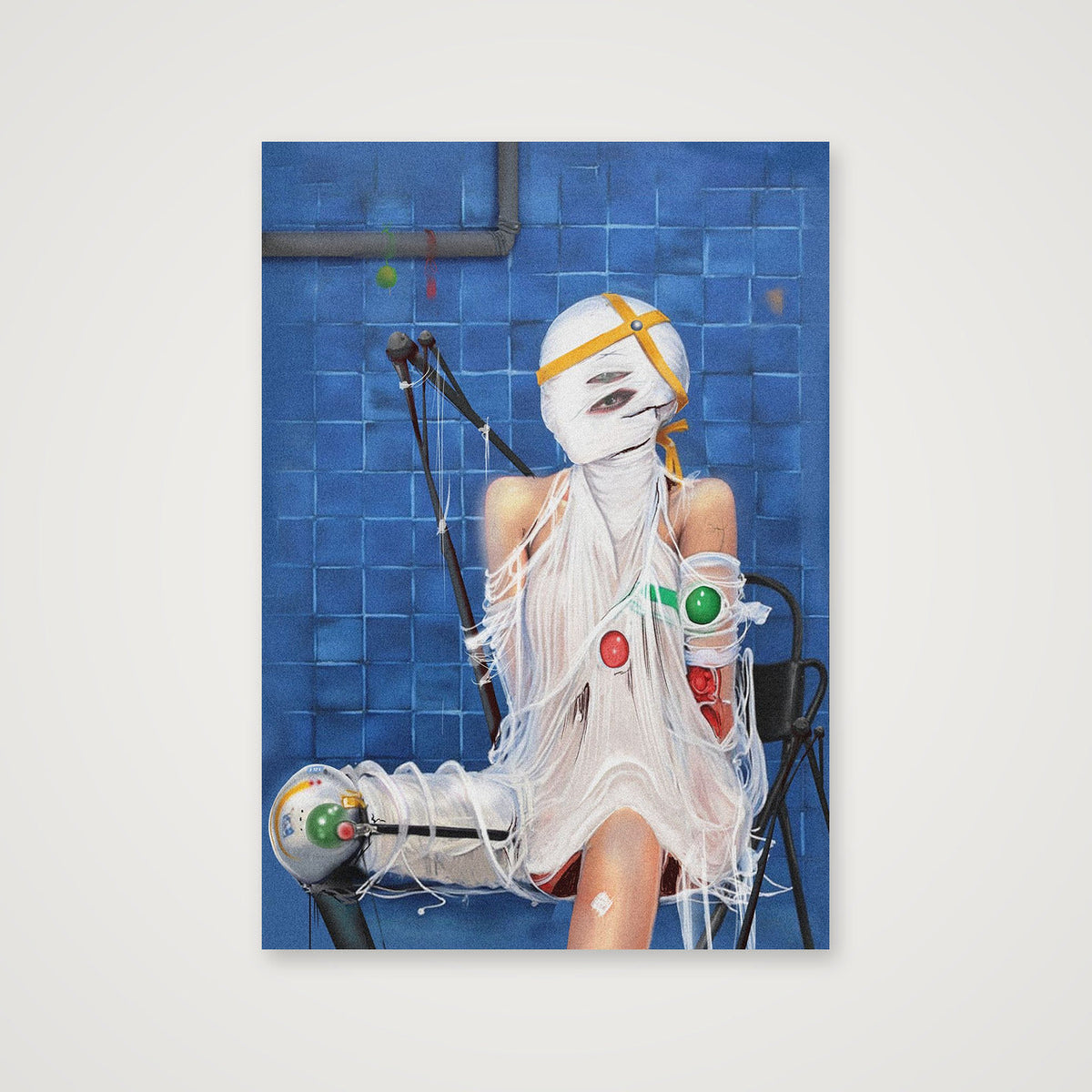 Nurse with wound ( based on Romain Slocombe's photos) — 59×84cm, 23×33" Print only