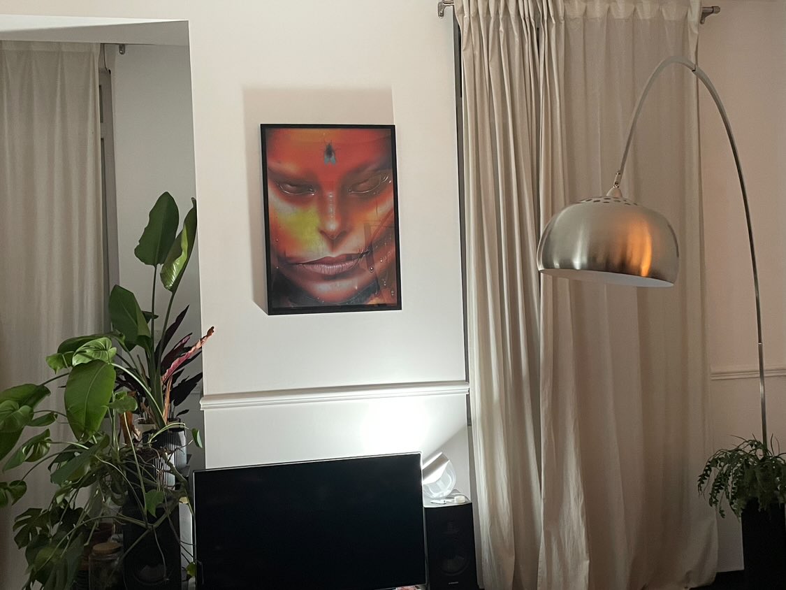 Fly Chakra - framed matt paper poster (20x30cm x 30x40cm)
