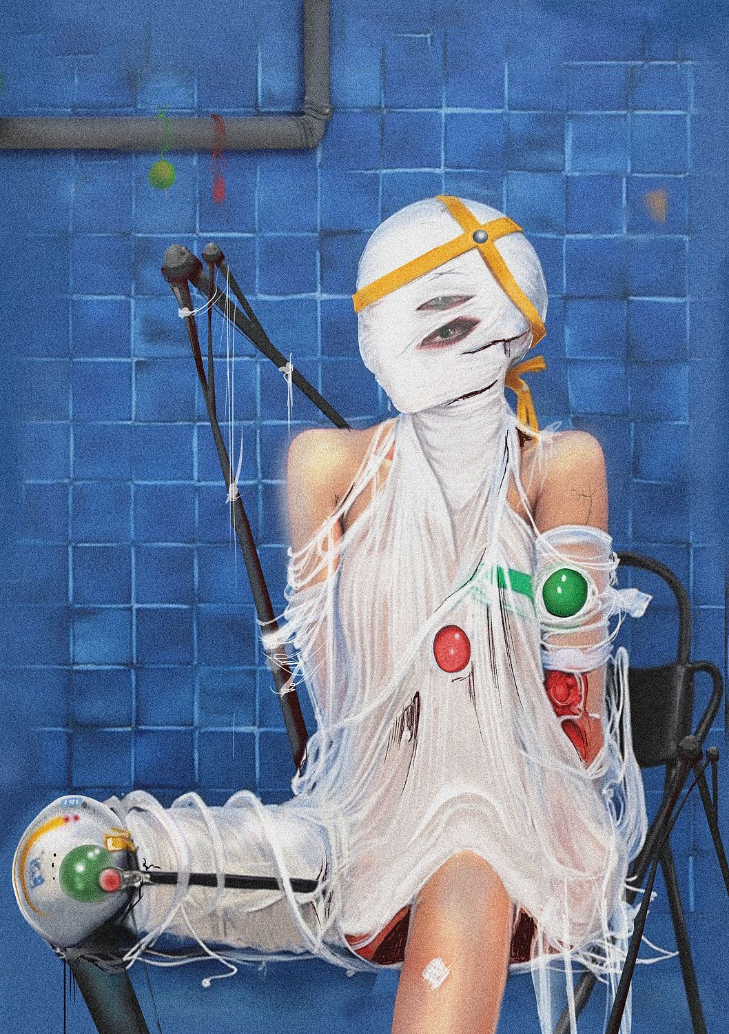 Nurse with wound ( based on Romain Slocombe's photos)